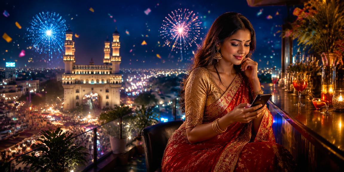 Player enjoying Andar Bahar game on mobile near Charminar, Hyderabad