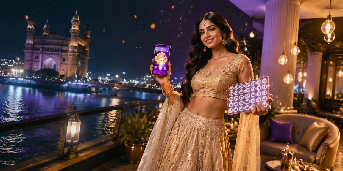 Traditional Indian festival lottery tickets with lehenga dress